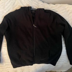 Men’s black jacket, worn, but fairly new, soft, in great condition